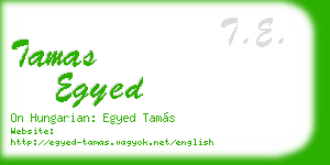 tamas egyed business card